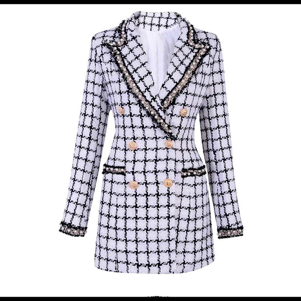 Classy Jacket/Blazer long Sleeve Black and white